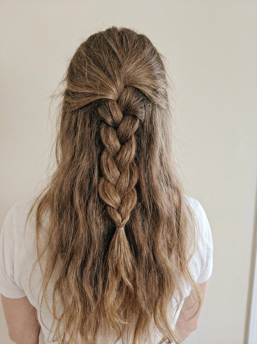 Einfacher französischer Zopf - einfache Frisur für lange Haare